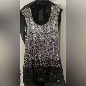 White House Black Market purple ombré sequins dress